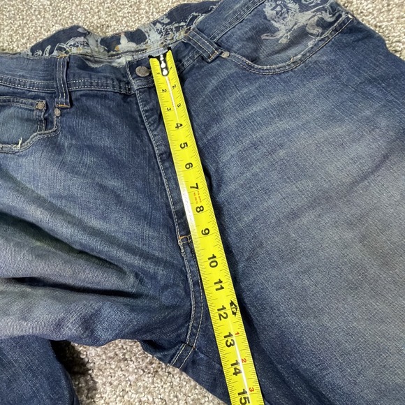 Pelle Pelle Wide leg Baggy Distressed Jeans Y2k Grunge Style 38/33 Essentials - Picture 12 of 13